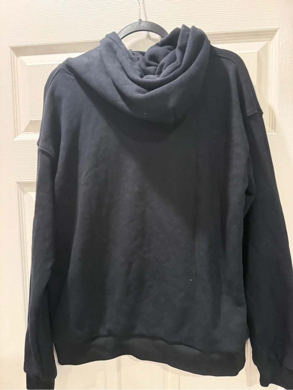 Gucci Black Hoodie with Yellow Lettering and Red Trim Tiger Patch